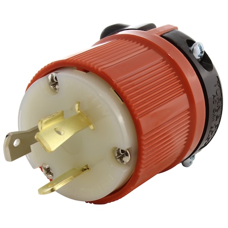 NEMA L7-20P 20A 277V 3-Prong Locking Male Plug With UL, C-UL Approval In Orange